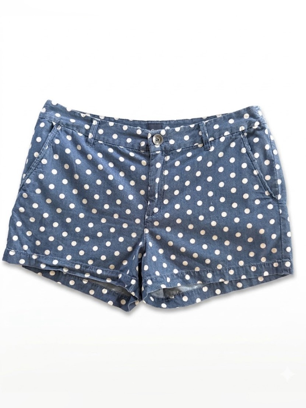 Gap Indigo Denim Polka Dot Shorts Size 6
